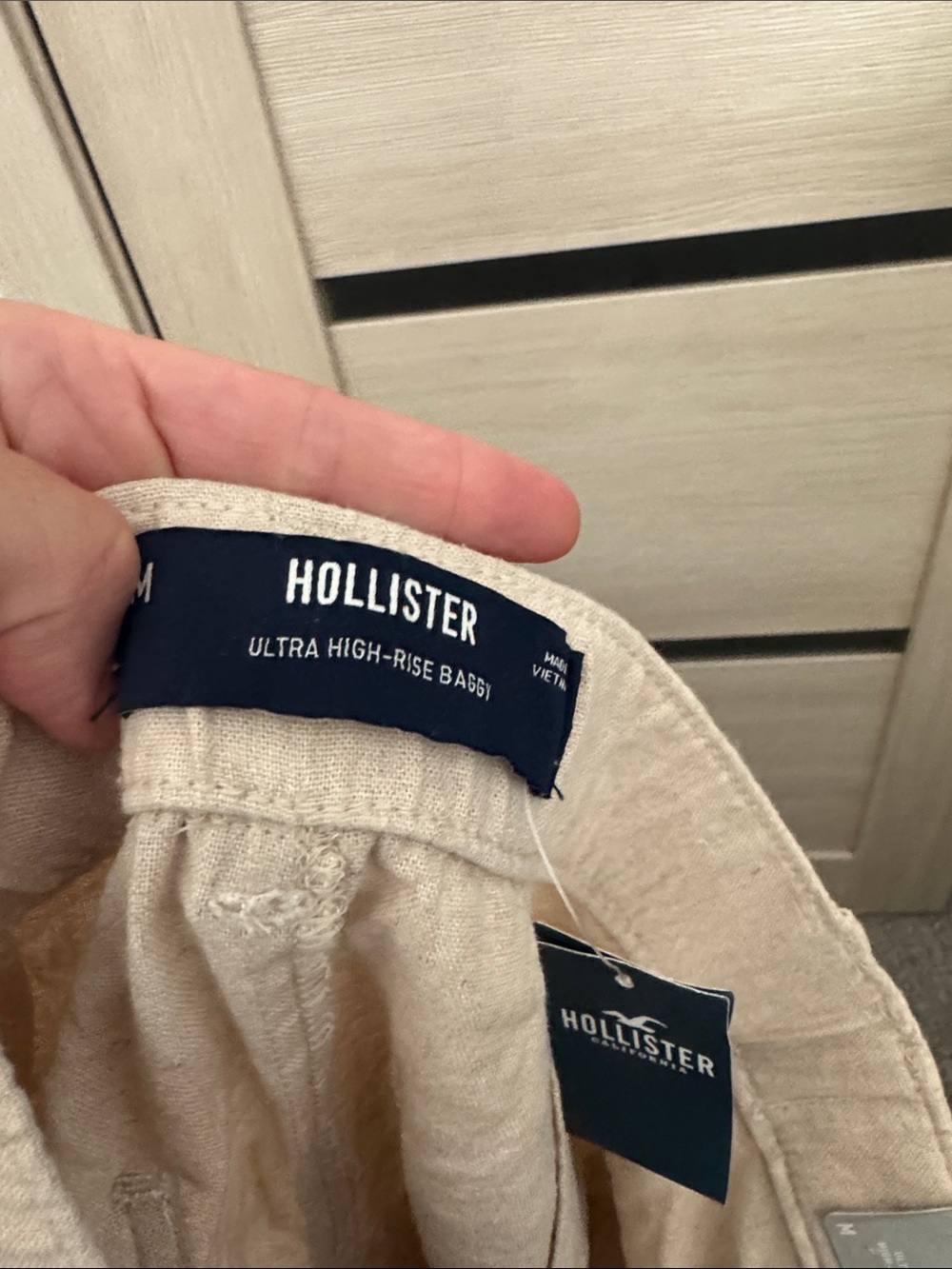 Hollister baggy Linen blend lWide-Leg Cargo Pants in Beige - Women - Picture 8 of 9